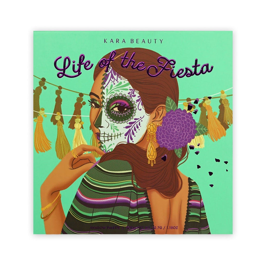 Kara Beauty Skull Candy Collection Life Of The Fiesta Eyeshadow Palette 25 Colors - ikatehouse