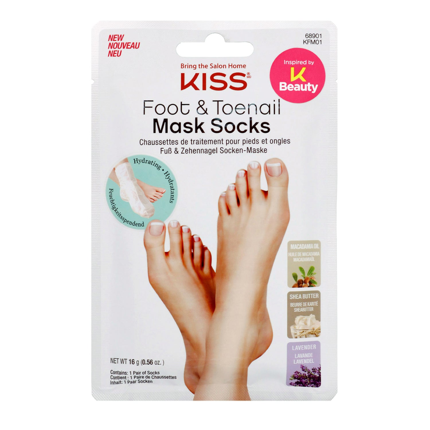 KISS Foot & Toenail Mask Socks (0.2 oz)