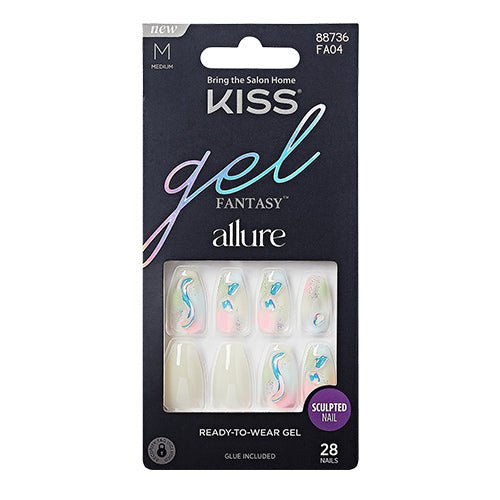 Kiss Gel Fantasy Allure Nails 28 Nails - ikatehouse