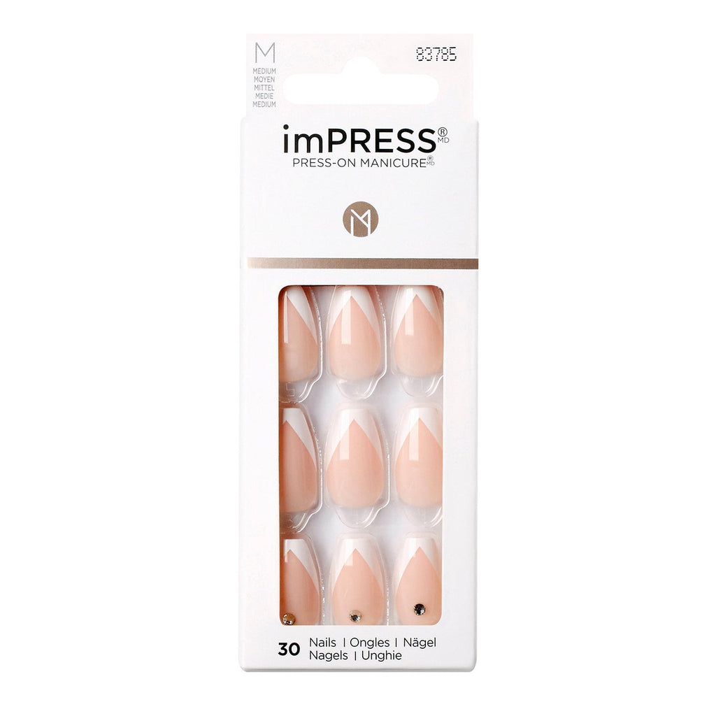 Kiss imPRESS Press-On Manicure French 30 Nails - ikatehouse