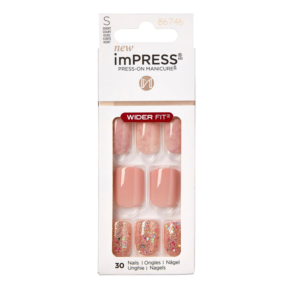 Kiss imPRESS Press-On Manicure Wider Fit 30 Nails - ikatehouse