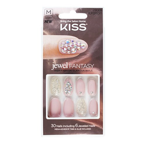 KISS Jewel Fantasy High Fashion Glamour Nails 36pcs - ikatehouse