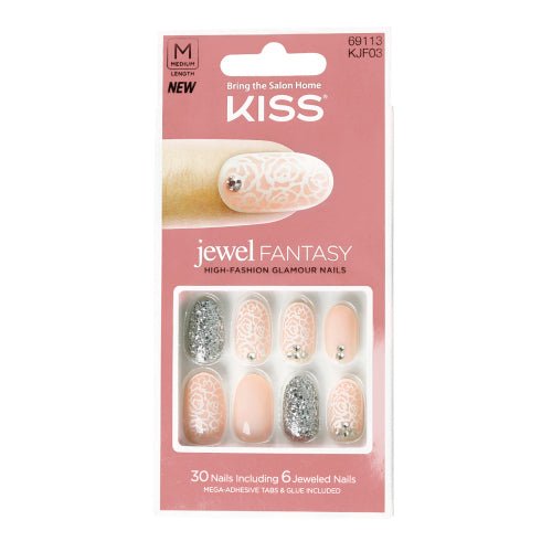 KISS Jewel Fantasy High Fashion Glamour Nails 36pcs - ikatehouse