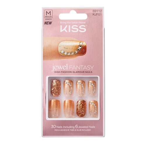 KISS Jewel Fantasy High Fashion Glamour Nails 36pcs - ikatehouse