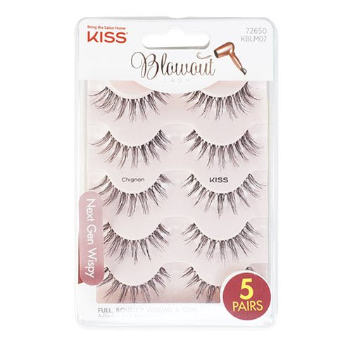 Kiss Next Gen Wispy Blowout Lash Full and Bouncy Volume and Curl Eyelashes 5 Pairs - ikatehouse
