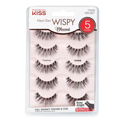 Kiss Next Gen Wispy Blowout Lash Full and Bouncy Volume and Curl Eyelashes 5 Pairs - ikatehouse