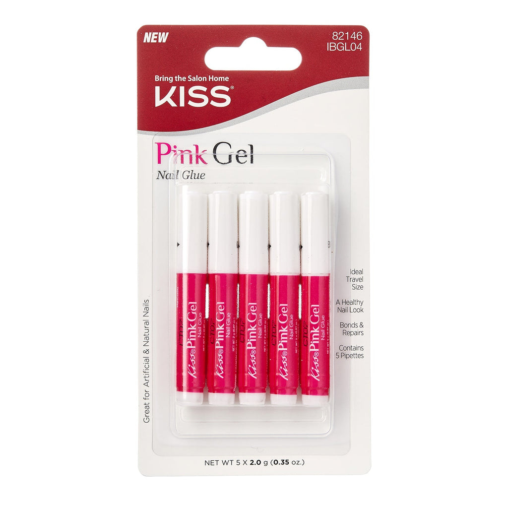 Kiss Pink Gel Nail Glue 5pcs - ikatehouse