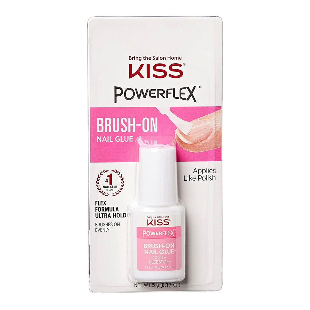 Kiss Power Flex Brush On Nail Glue 0.17oz - ikatehouse