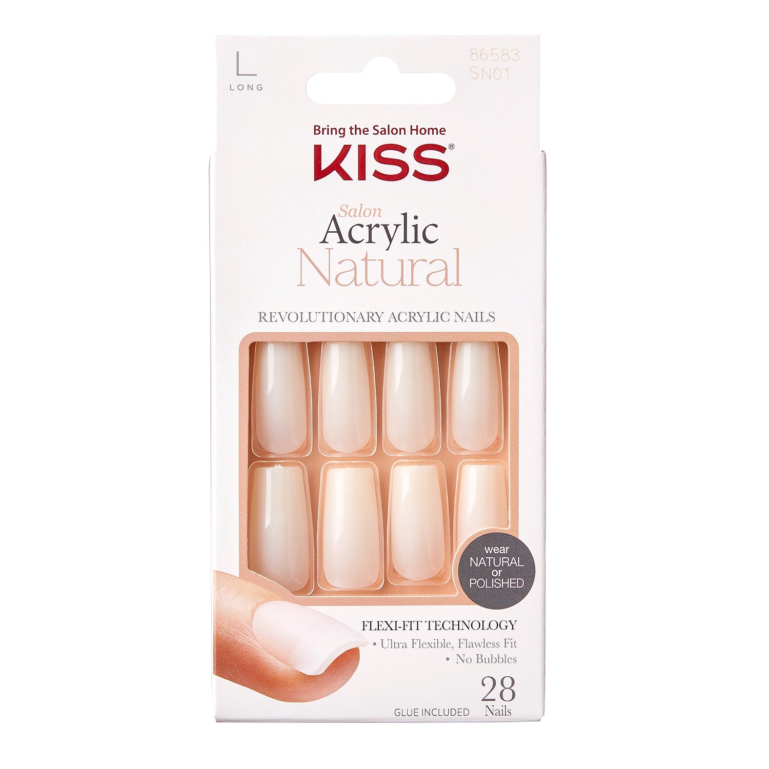 Kiss Salon Acrylic Natural 28 Nails – ikatehouse