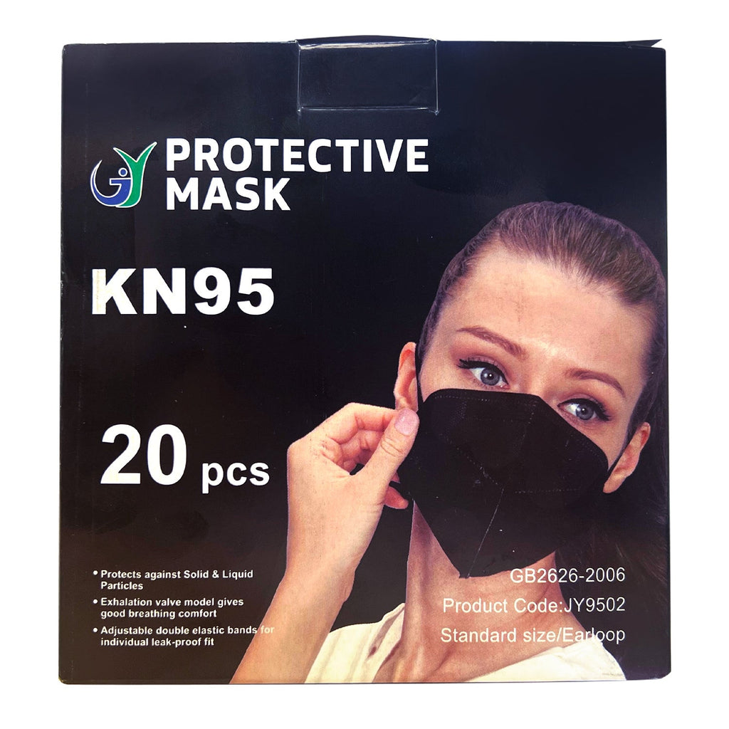 KN95 Protective Face Mask Black 20pcs - ikatehouse
