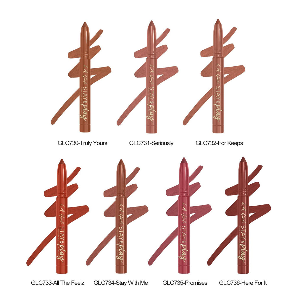 LA Girl Stay&Play Long Wear Matte Lip Crayon 0.049oz/1.4g - ikatehouse