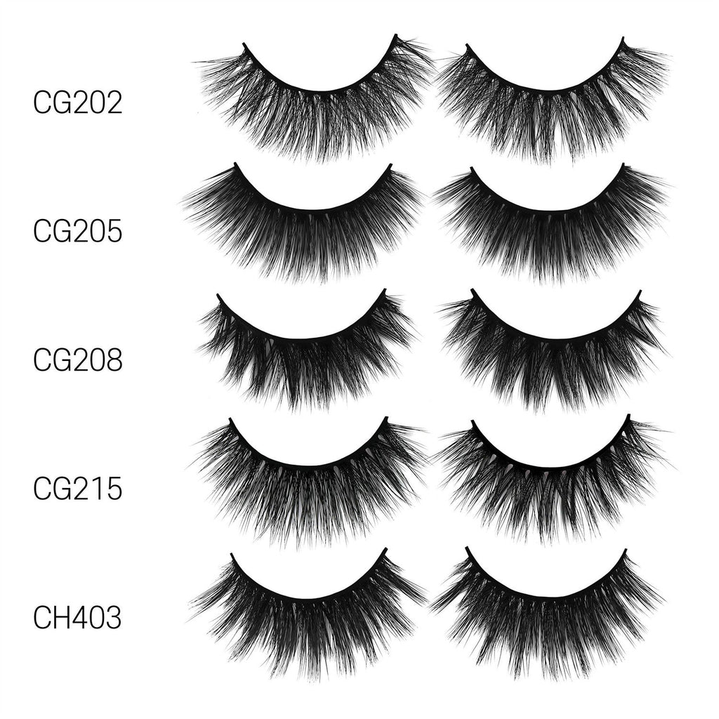 Laflare 3D Cashmere Eyelashes Value Pack 5 Pairs - ikatehouse