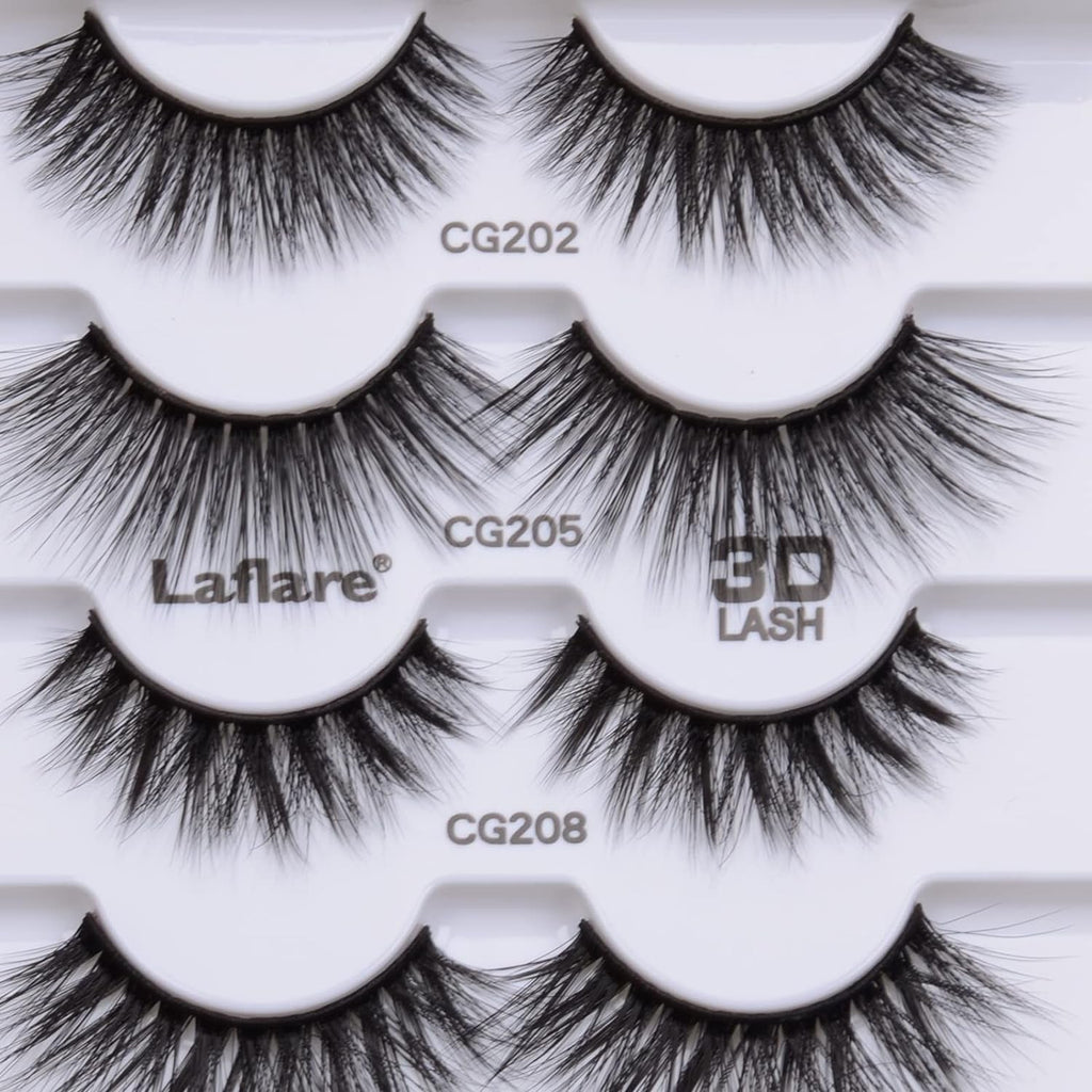 Laflare 3D Cashmere Eyelashes Value Pack 5 Pairs - ikatehouse