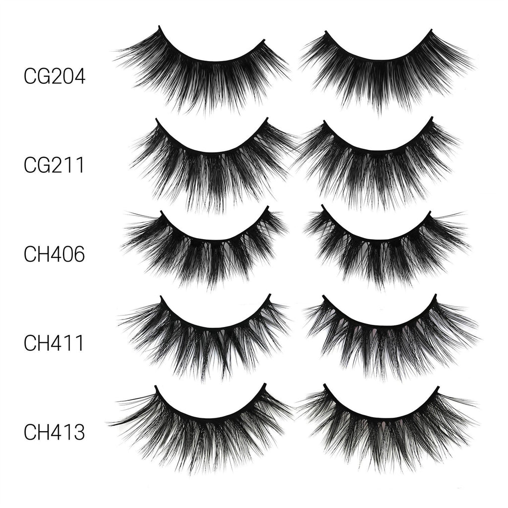 Laflare 3D Cashmere Eyelashes Value Pack 5 Pairs - ikatehouse