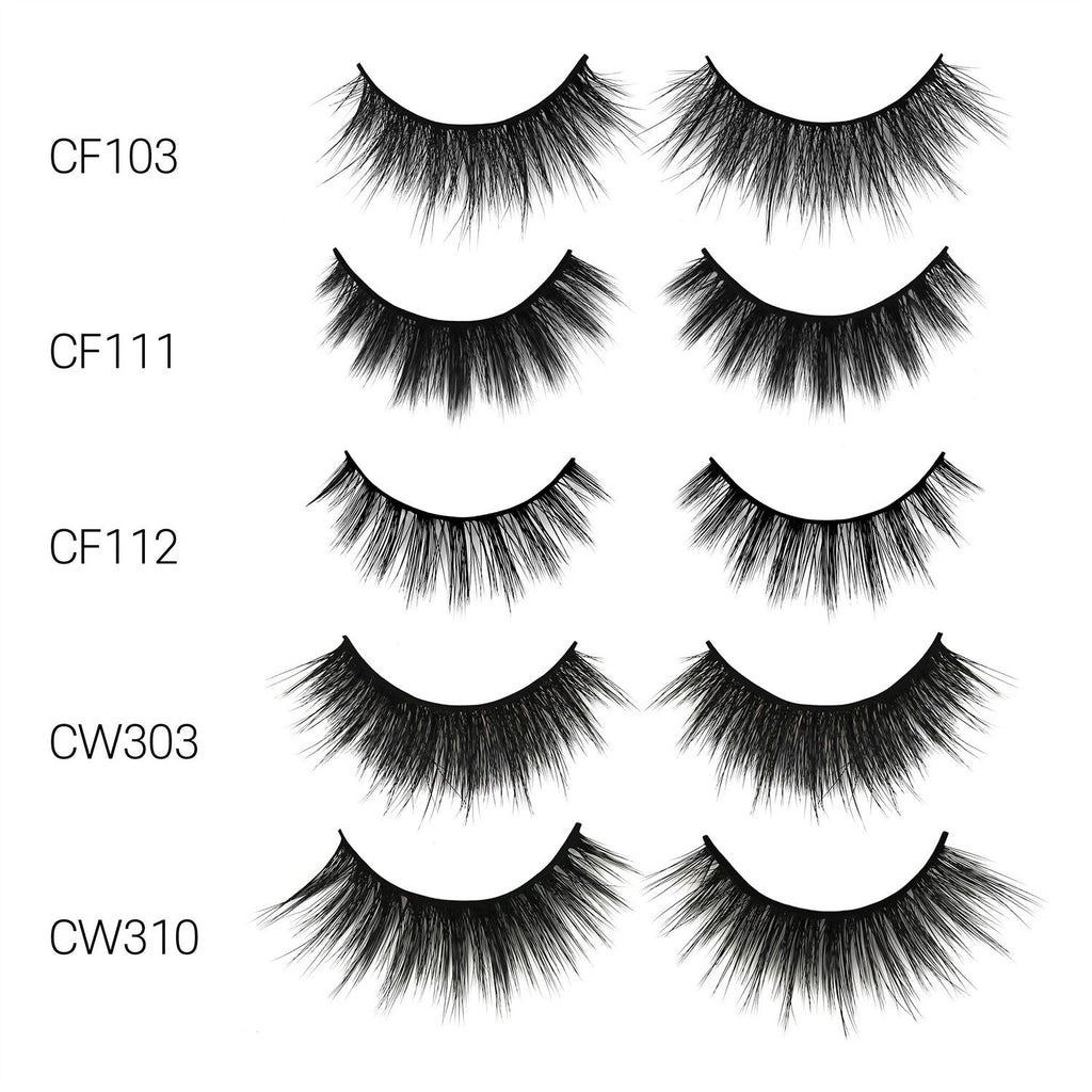 Laflare 3D Cashmere Eyelashes Value Pack 5 Pairs - ikatehouse