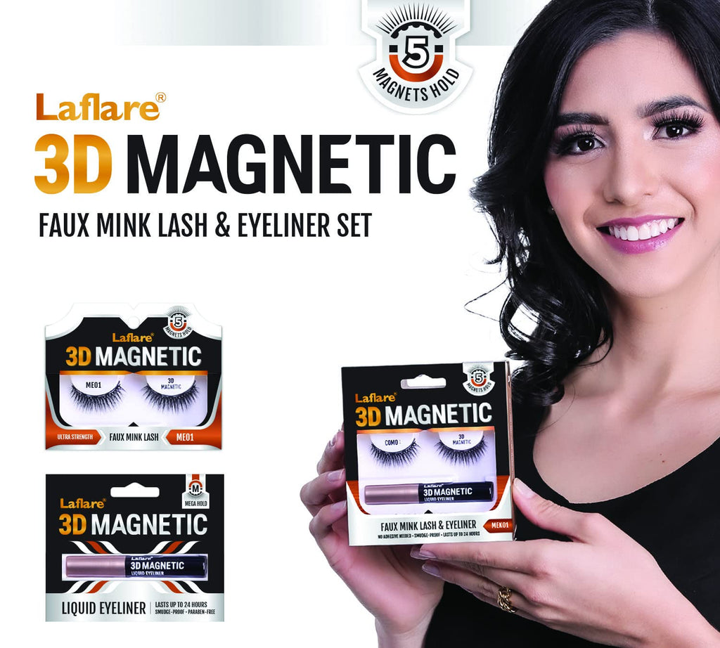 Laflare 3D Faux Mink Magnetic Eyelashes - ikatehouse