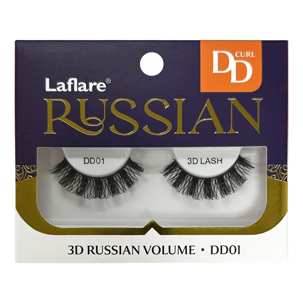 Laflare 3D Russian Volume Eyelashes D Curl - ikatehouse