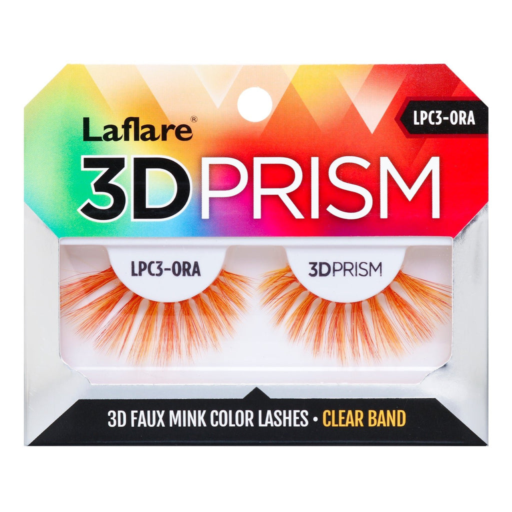 Laflare Faux Mink Clear Band 3D Prism Color Eyelashes - ikatehouse