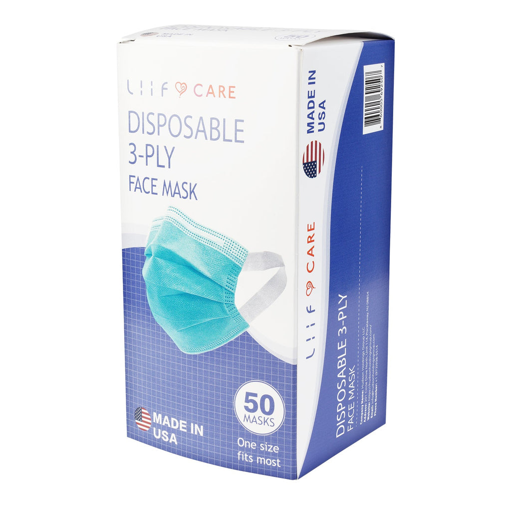 Lift Care Disposable 3-Ply Blue Face Mask 50pcs - ikatehouse