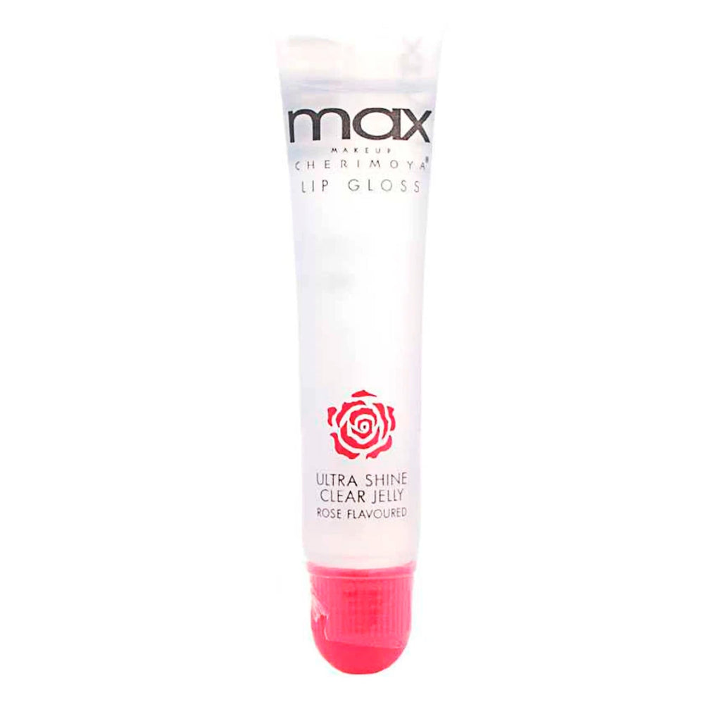 Max Cherimoya Ultra Shine Clear Jelly Lip Gloss Rose 0.5oz - ikatehouse