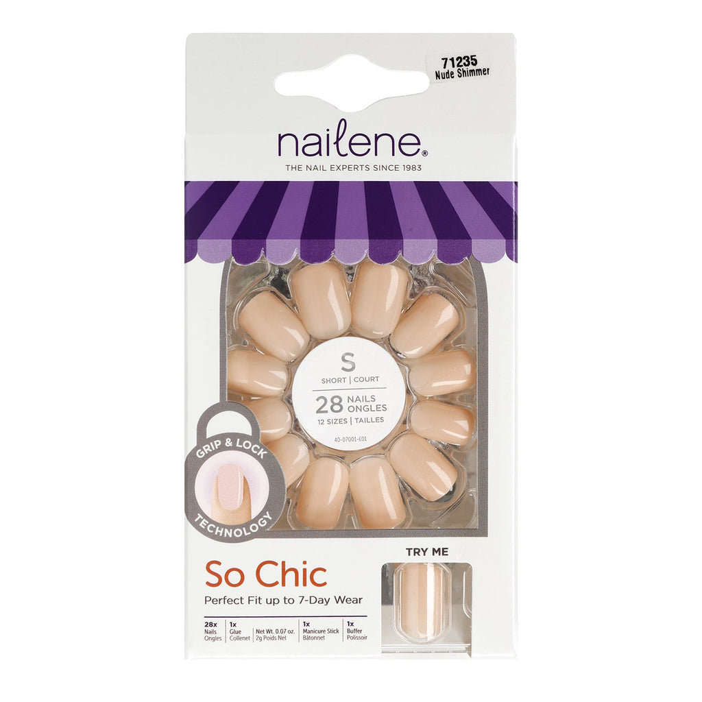 Nailene So Chic Fashion Nail 28 Nails Short Length - ikatehouse