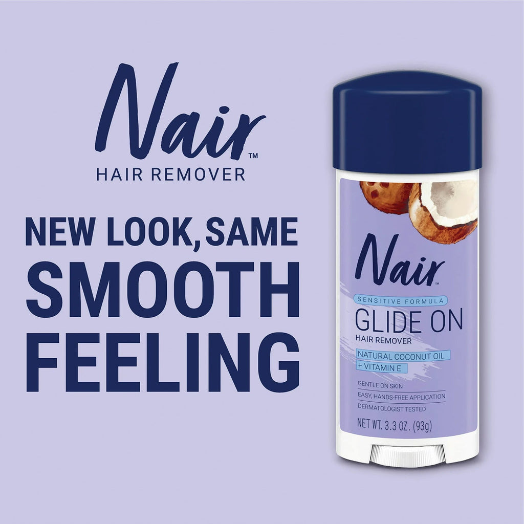 Nair Hair Remover Glides Away Coconut Oil 3.3oz - ikatehouse