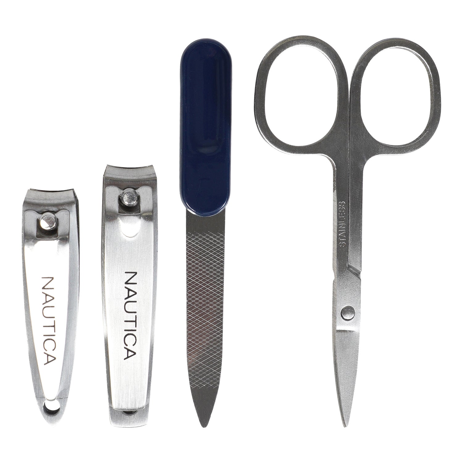 Nautica 4 Piece Manicure Set in Paint Can with 2 Nail Clippers Scissors File