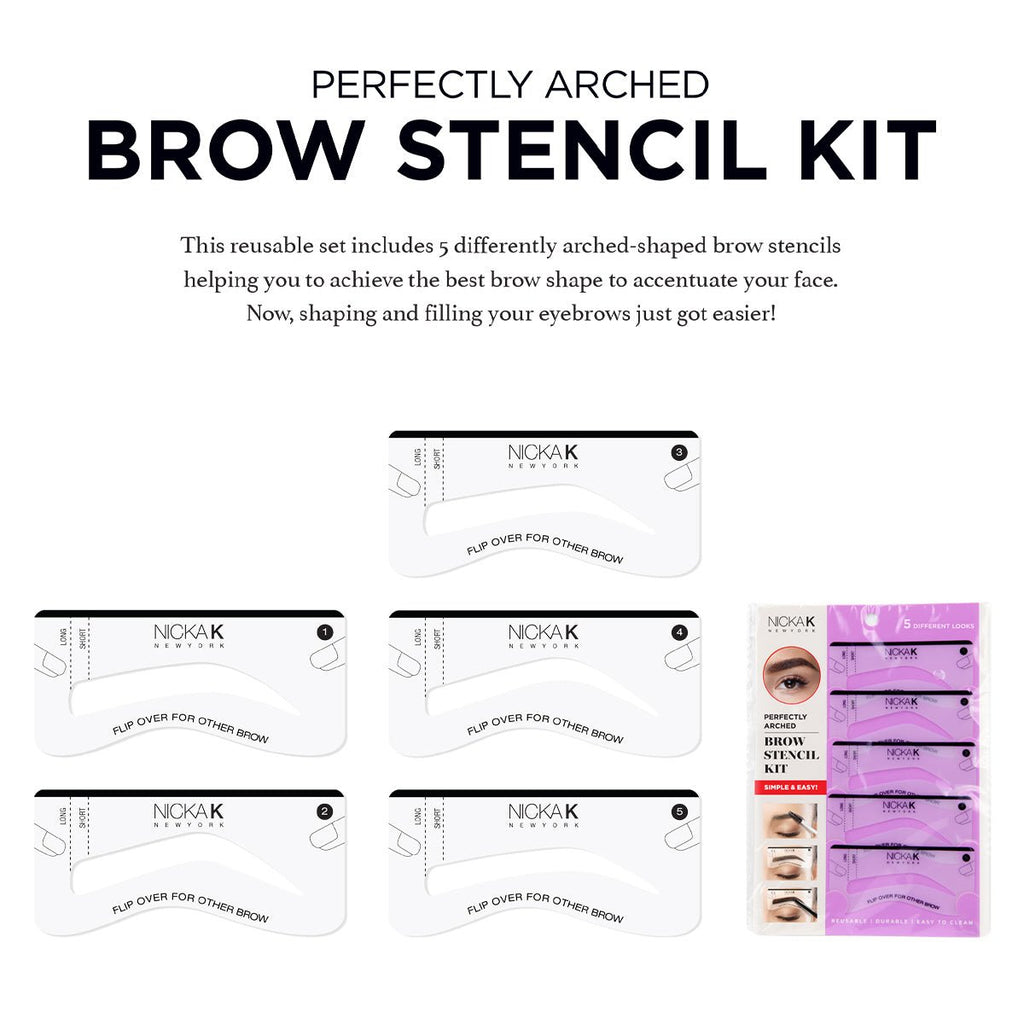 NICKA K Perfectly Arched Brow Stencil Kit - ikatehouse