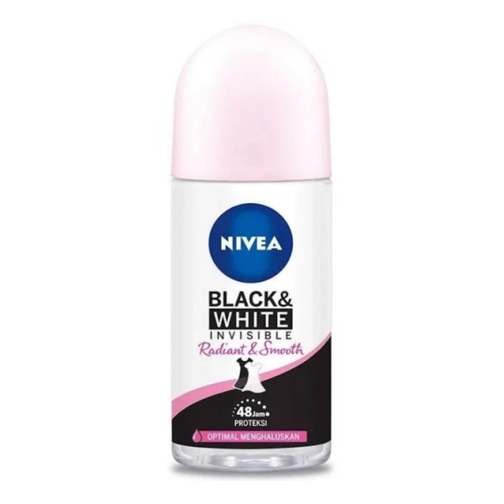 Nivea Black & White Invisible Radiant & Smooth Deodorant 1.7oz/ 50ml - ikatehouse