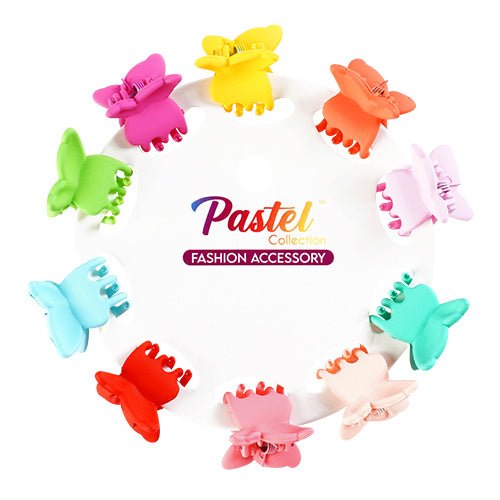 Pastel Collection Butterfly Hair Clip 10pcs - ikatehouse