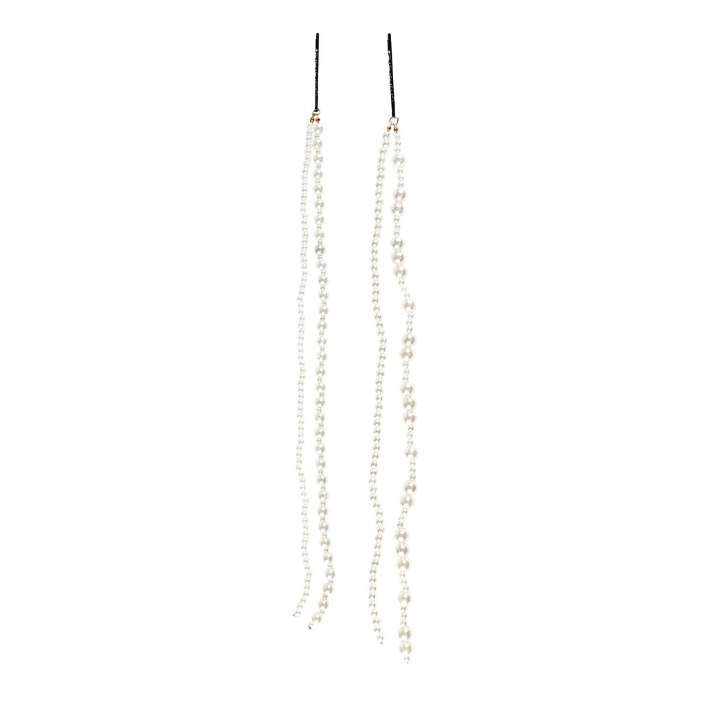 Pastel Collection Hair Extension Chain Faux Pearl Tassel with Pin - ikatehouse