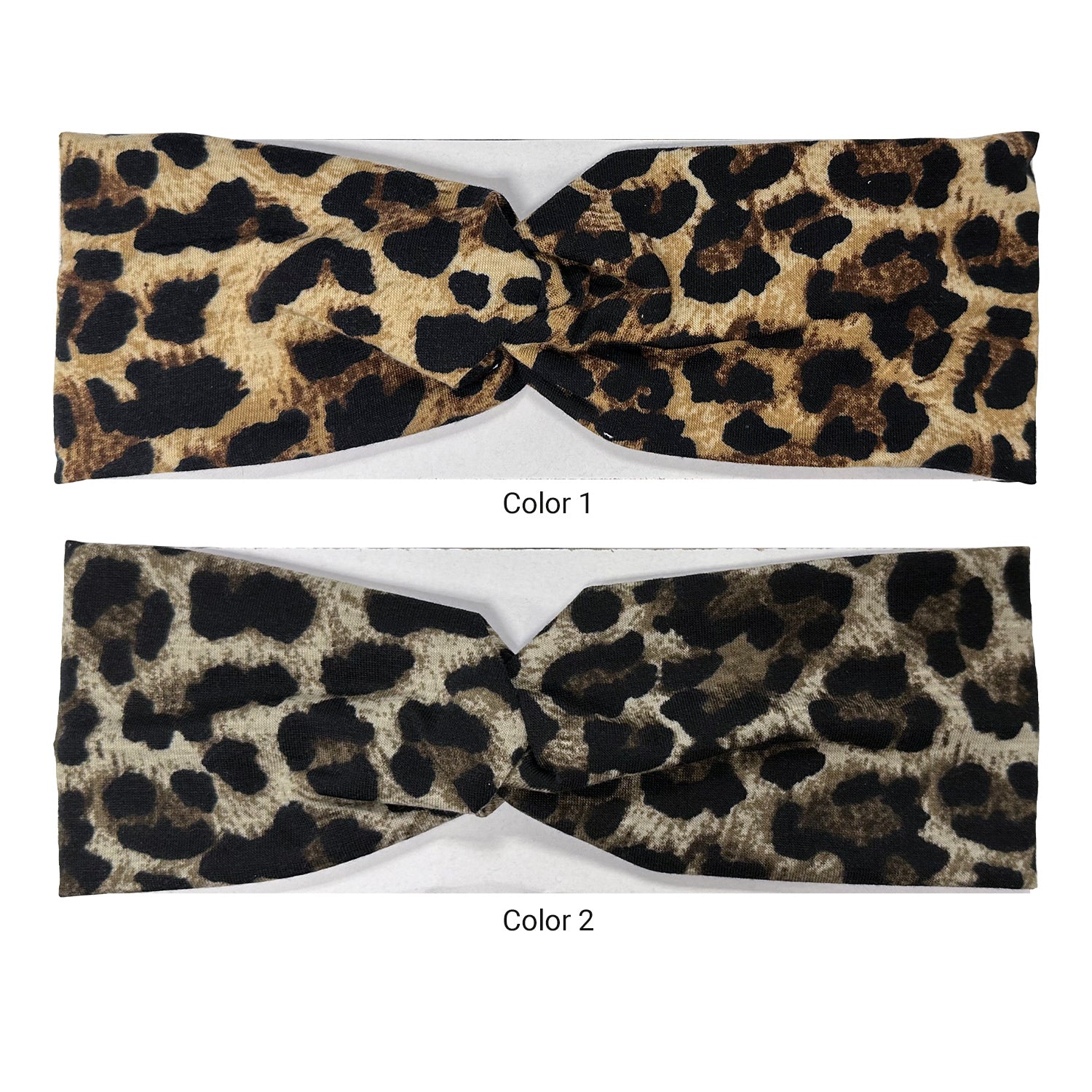 Pastel Collection Twisted Wide Leopard Headband - ikatehouse