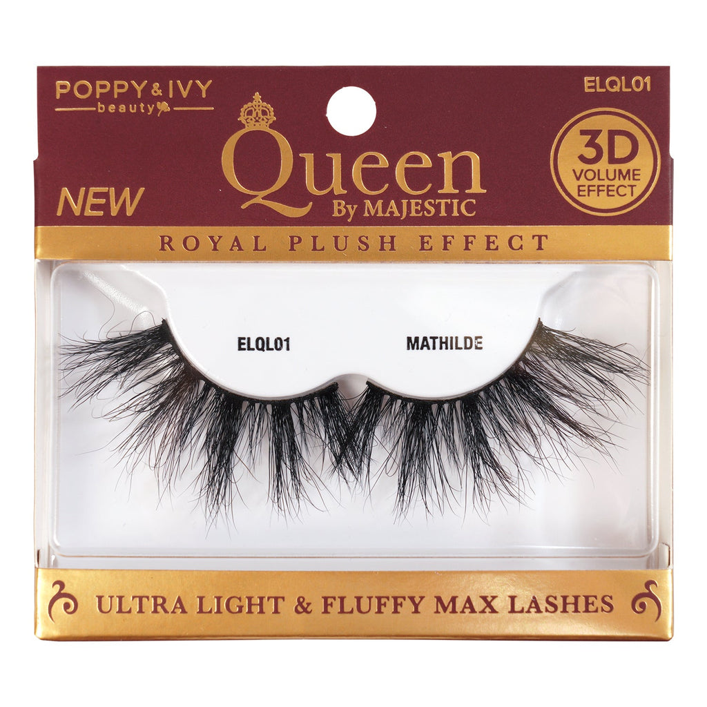 Poppy & IVY Queen by Majestic 3D Volume Effect Mink Eyelashes - ikatehouse