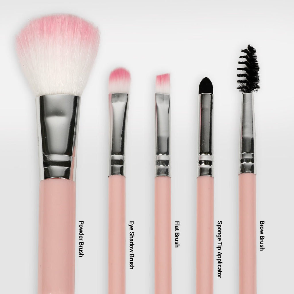 Portable Mini Makeup Brush Kit 5pcs - ikatehouse