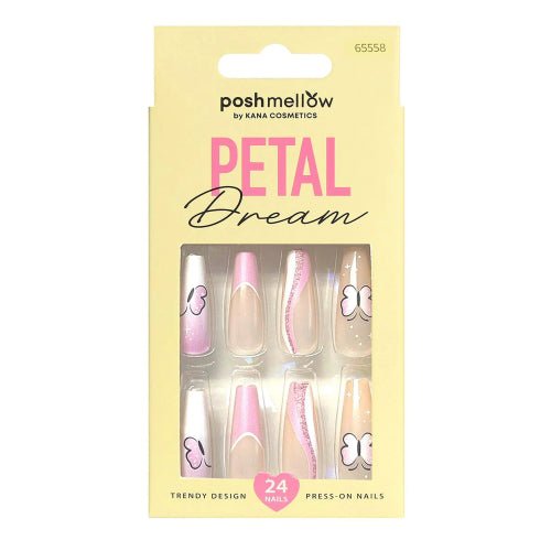 Posh Mellow Petal Dream Press-On 24 Nails - ikatehouse