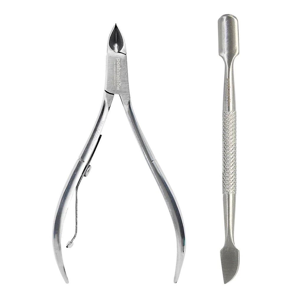 Posh Mellow Polished Reserve Cuticle Nipper & Pusher Set 2pcs - ikatehouse