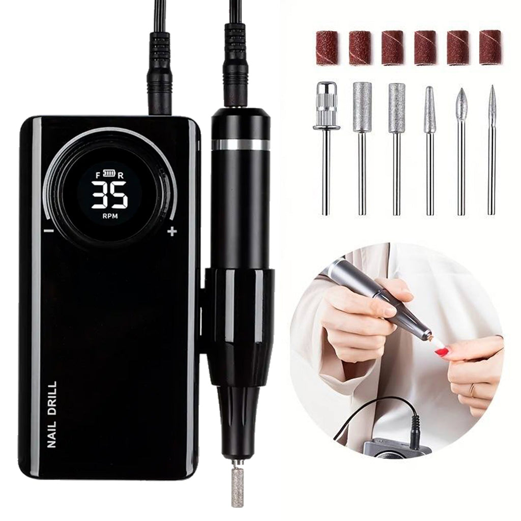 Pro Nail Drill Machine Set Black - ikatehouse