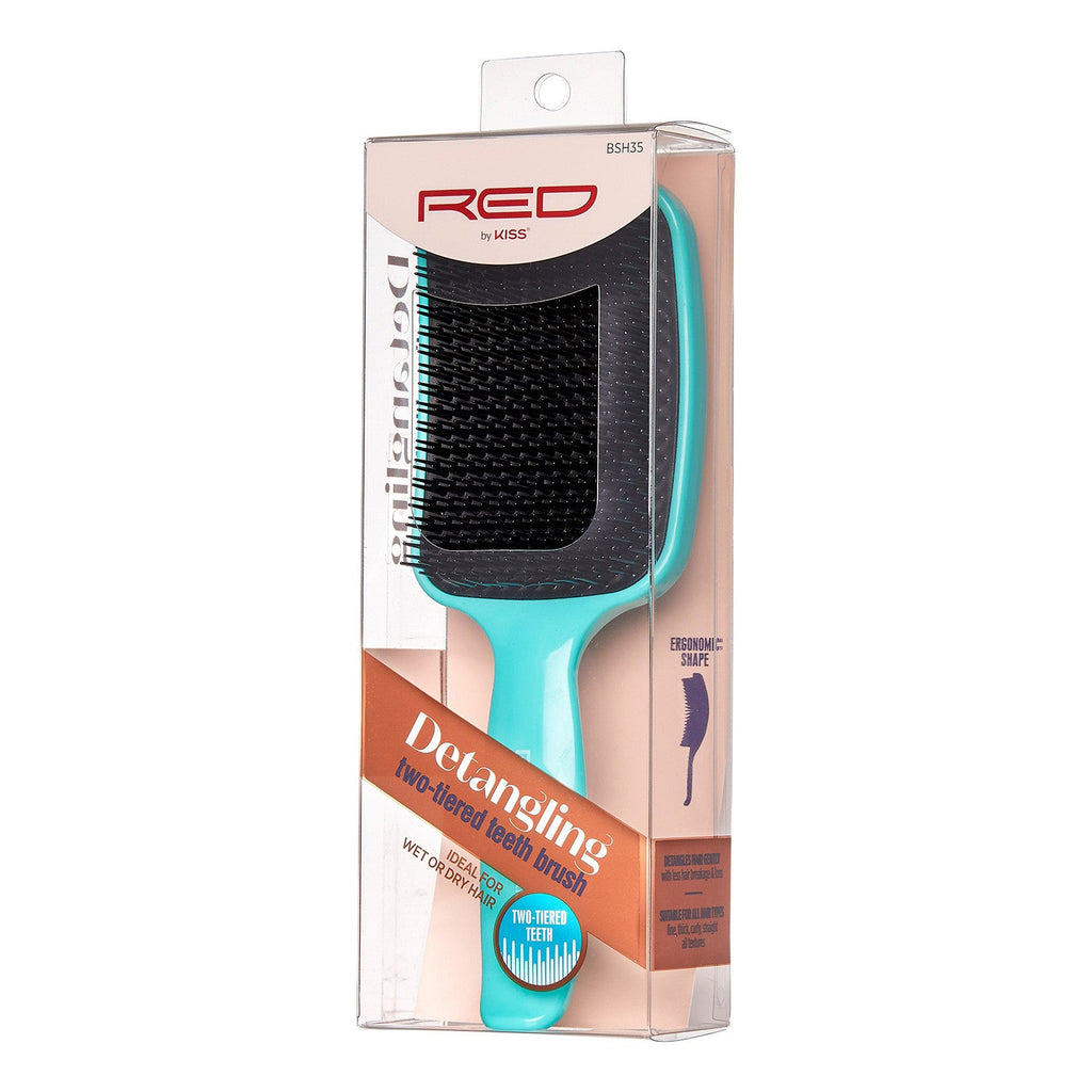 Red by Kiss Detangling Two-Tiered Teeth Brush - ikatehouse