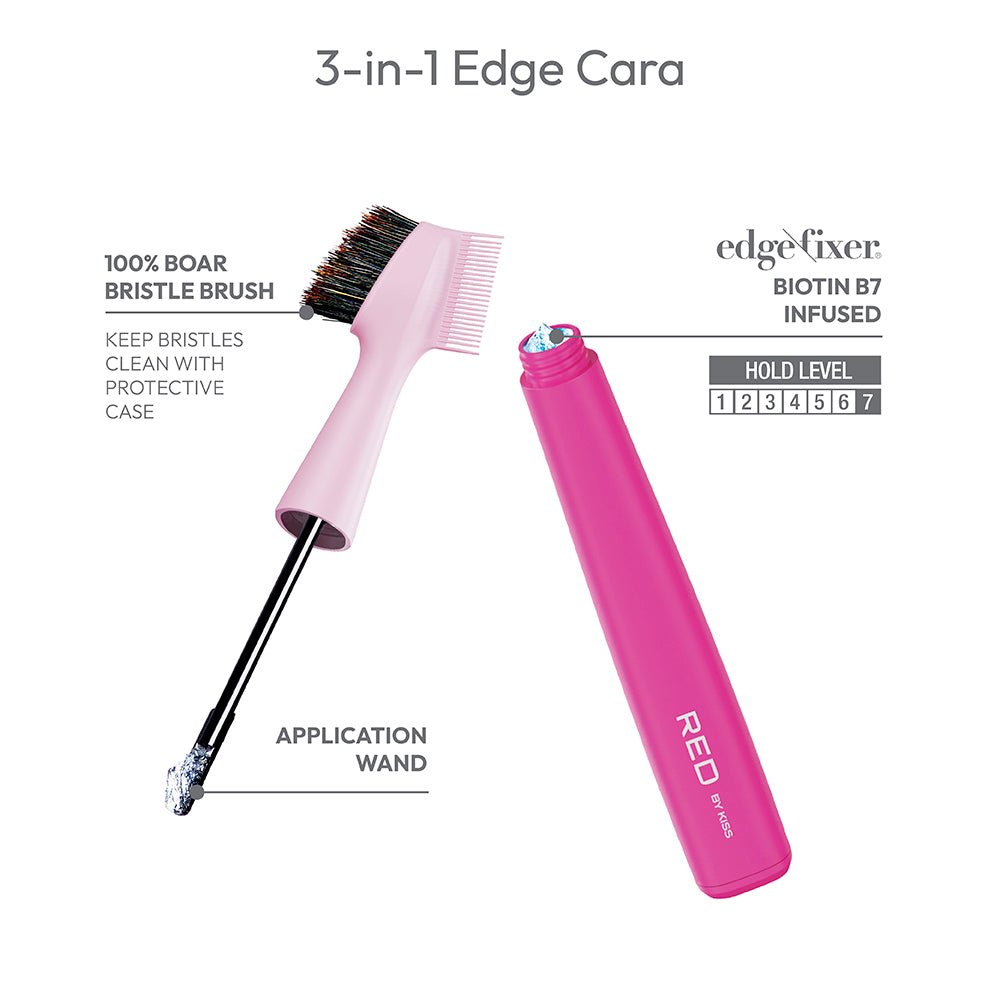 Red by Kiss Edge Cara Edge Brush & Edge Fixer 0.57oz/ 17ml - ikatehouse