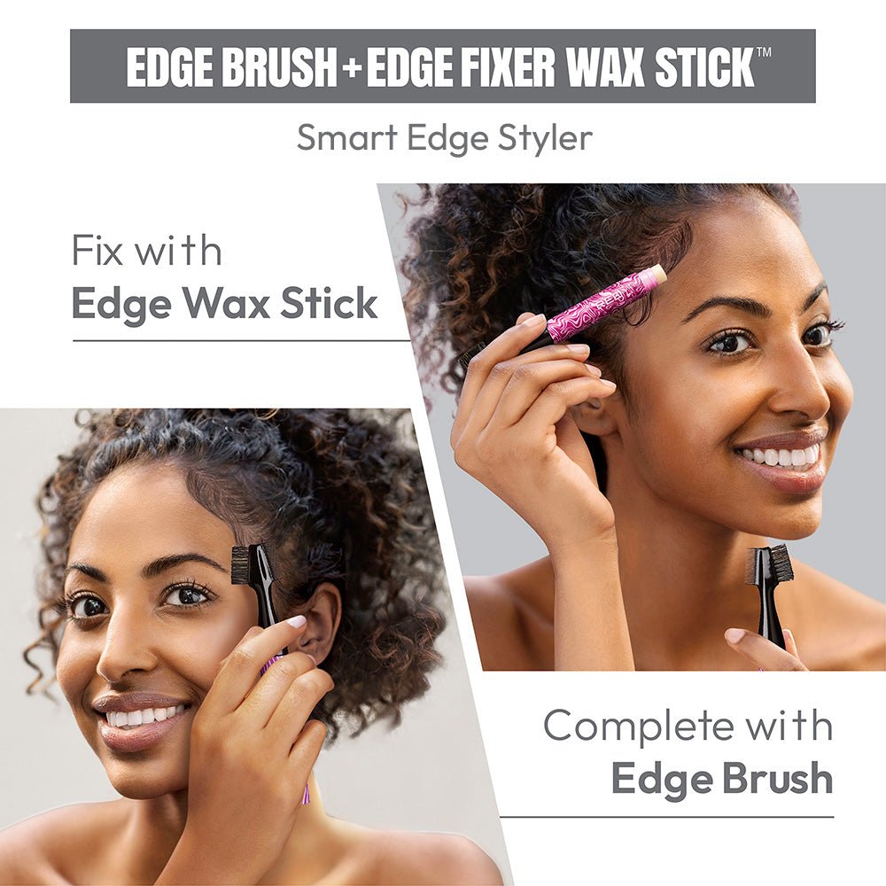 Red by Kiss Edge Cara Edge Brush & Edge Fixer Wax Stick 0.32oz/ 9.5ml - ikatehouse