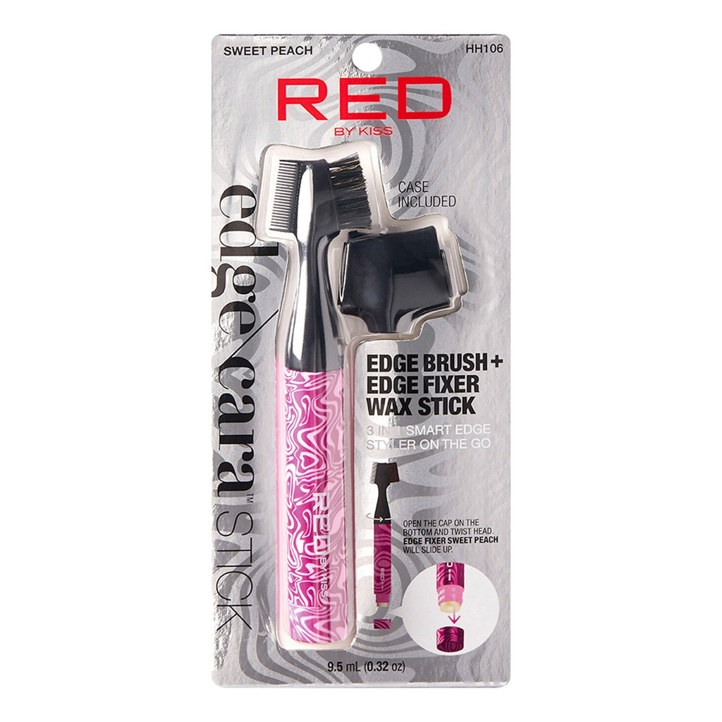 Red by Kiss Edge Cara Edge Brush & Edge Fixer Wax Stick 0.32oz/ 9.5ml - ikatehouse