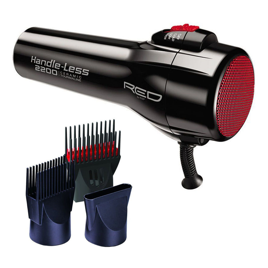 Red by kiss Handle-Less 2200 Ceramic Tourmaline Hair Dryer - ikatehouse