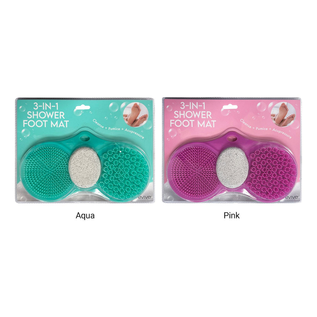 Revive 3-In-1 Shower Foot Scrubber Mat - ikatehouse