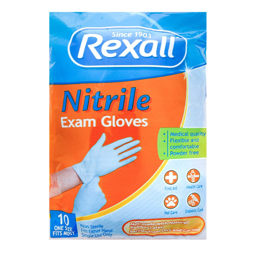 Rexall Nitrile Exam Gloves 10pk - ikatehouse