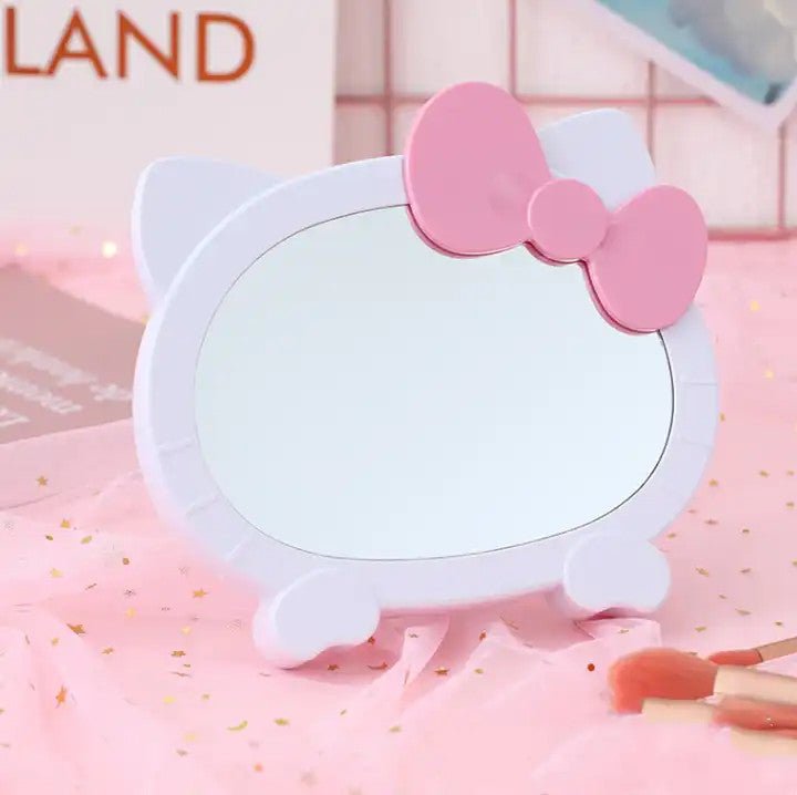 Ribbon Little Cat Table Mirror 5.7" - ikatehouse