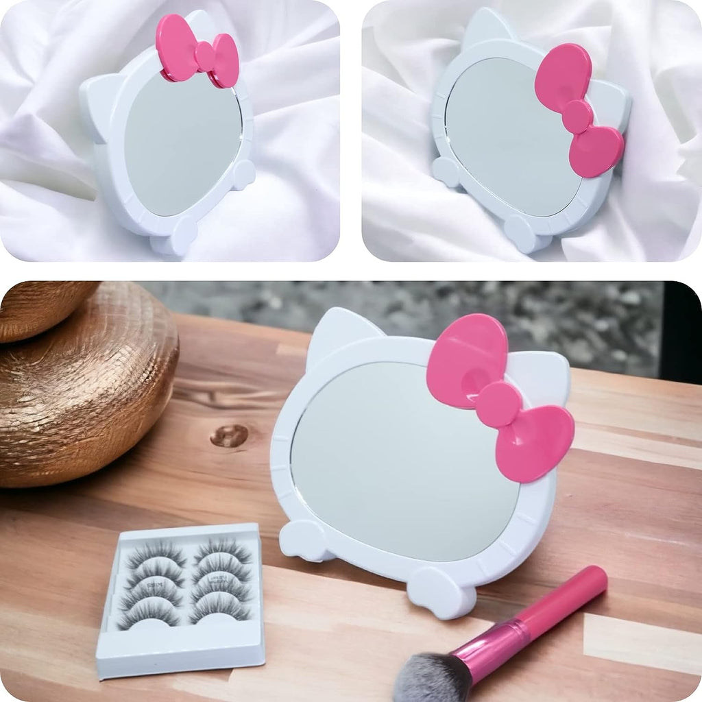 Ribbon Little Cat Table Mirror 5.7" - ikatehouse