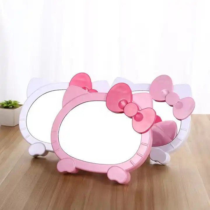 Ribbon Little Cat Table Mirror 5.7" - ikatehouse