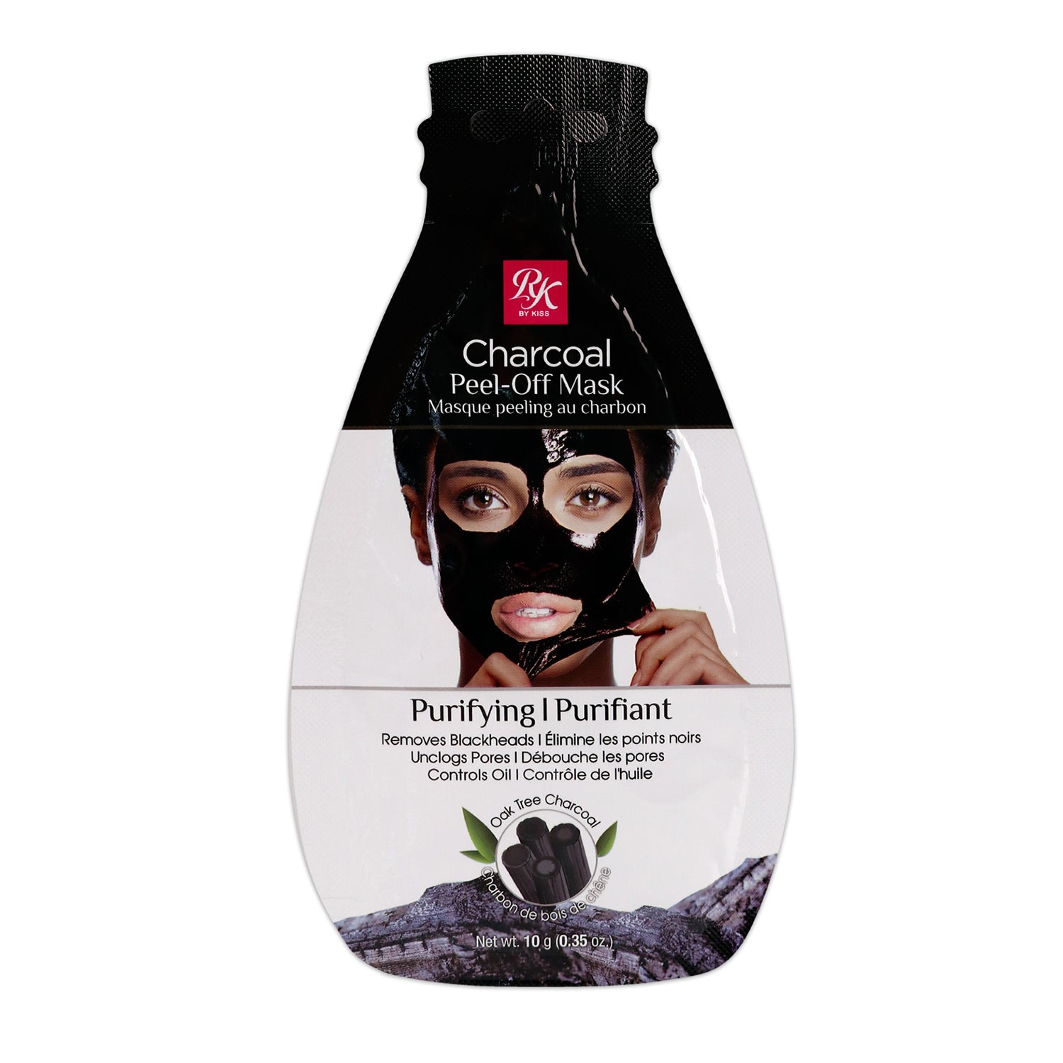 RUBY Kisses Charcoal PEEL-OFF MASK - PURIFYING 10g (0.35 oz)
