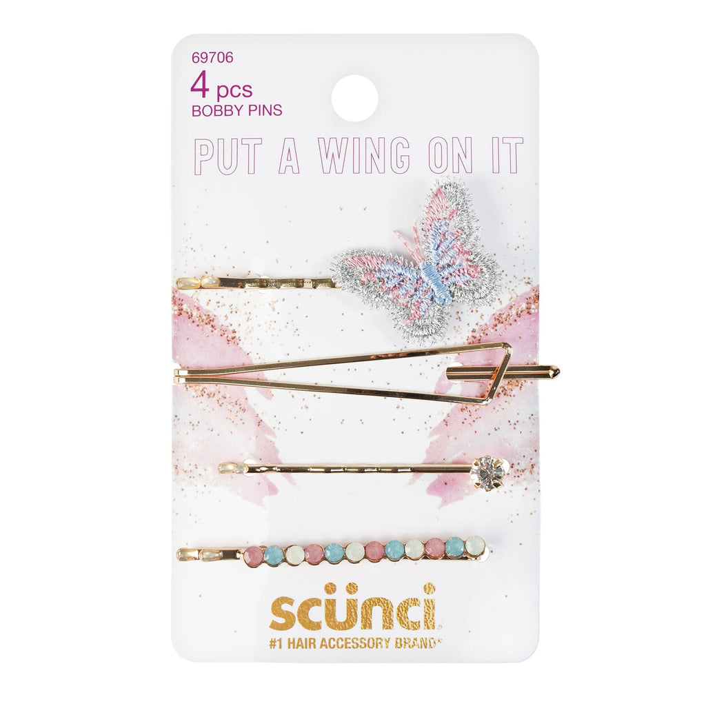 Scunci Butterfly Bobby Pin 4pcs - ikatehouse