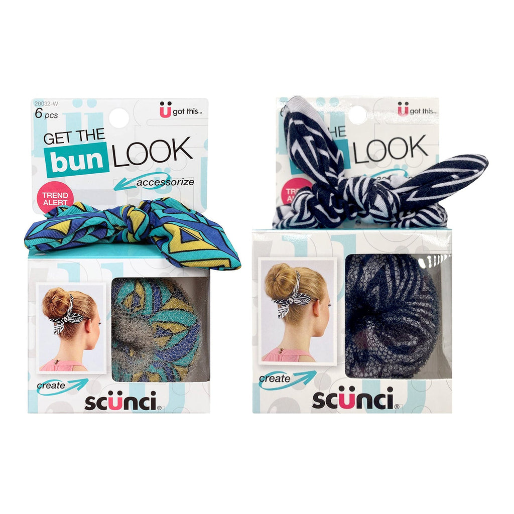 Scunci Get The Bun Look Hair Accessorize Bun Maker Kit 6pcs - ikatehouse